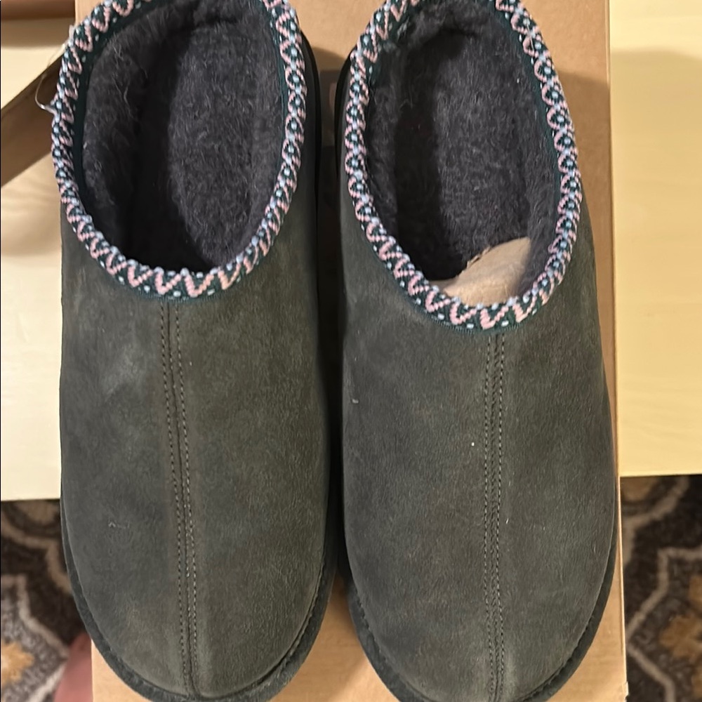 Cozy Gray Suede Slippers